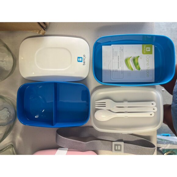 Bentgo Lunch Box Multicolor 5 Pcs Plastic Dishwasher Safe With Knife Lid & Spoon - Picture 8 of 9